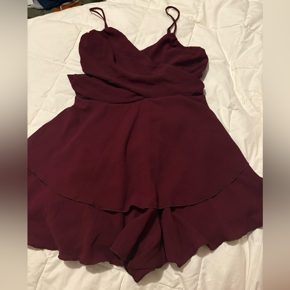 Lucy in the Sky Deep Burgundy Mini Dress
